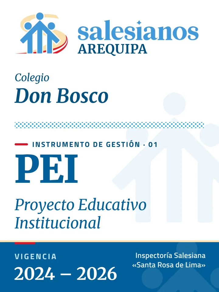 Portada del Proyecto Educativo Institucional (PEI) — Don Bosco – Arequipa, vigencia 2026