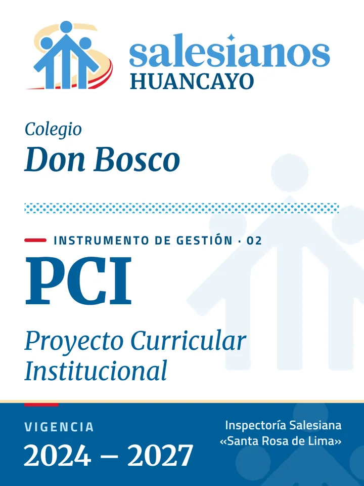 Portada del Proyecto Curricular Institucional (PCI) — Don Bosco – Huancayo, vigencia 2026